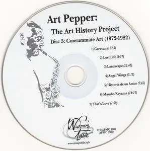 Art Pepper - Unreleased Art, Vol. 4 - The Art History Project (2009) {3CD Set, Widow's Taste ‎APM09001 rec 1951-1982}