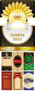 Stock Vector - Golden Label