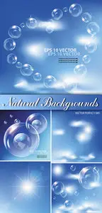 Blue Natural Backgrounds Vector