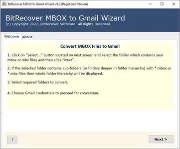 BitRecover MBOX to Gmail Wizard 9.0