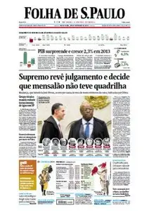 Jornal Folha de São Paulo - 28 de fevereiro de 2014 - Sexta