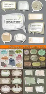 Retro paper bubbles speech vector