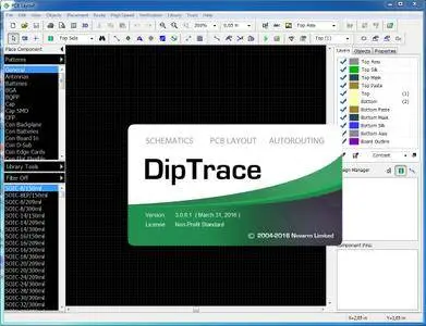 DipTrace 3.0 with 3D Library