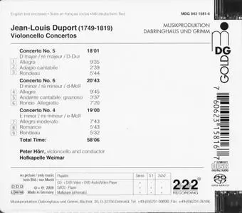 Peter Hörr - Duport: Concertos for Cello and Orchestra, Nos. 4-6 (2009)