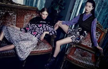 Sung Hee Kim and Alexandra Elizabeth by Emma Summerton for Vogue China November 2014