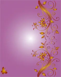 Vector iStock Floral corner design for wedding (PINK)