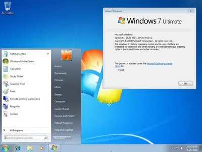 Windows 7 Ultimate with SP1 - RTM Retail English