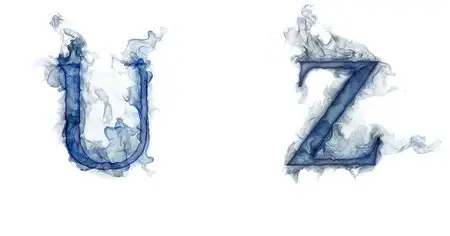 Vector alphabet SMOKE A-Z