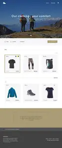 PSD Web Template - Trekking Store - e-Commerce One Page Theme