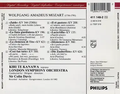 Kiri Te Kanawa, Colin Davis, London Symphony Orchestra - Wolfgang Amadeus Mozart: Opera Arias (1989)