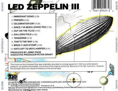 Led Zeppelin - Led Zeppelin III (1970) {1987 Atlantic A2-19128} **[RE-UP]**