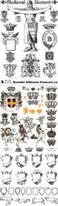 Vectors - Heraldic Different Elements 14