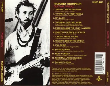 Richard Thompson - (Guitar, Vocal) A Collection Of Unreleased And Rare Material 1967-1976  (1976)