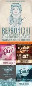 Advertising party poster vector 2