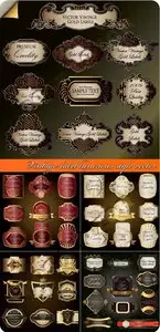 Vintage label luxurious style vector