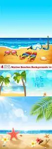 Vectors - Marine Beaches Backgrounds 10