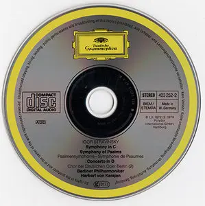Igor Stravinsky - Karajan - Symphony of Psalms / Symphony in C / Concerto in D (1988, orig. rel. 1972-1982)