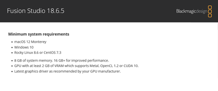 Blackmagic Design DaVinci Fusion Studio 18.6.5 macOs