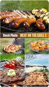 Meat on the grill 2 - Stock Photo