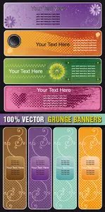 Stock Vector - Grunge Banners