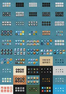 50 Social Icons Templates PSD