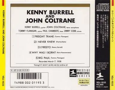 Kenny Burrell & John Coltrane - Kenny Burrell & John Coltrane (1958) {Prestige Japan, VDJ-1533, Mono, Early Press rel 1986}