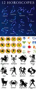 Zodiac Horoscope Signs Vector