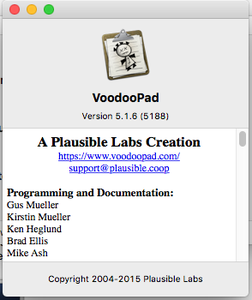VoodooPad 5.1.6 MacOSX