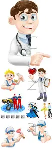 Worked People Vector Set