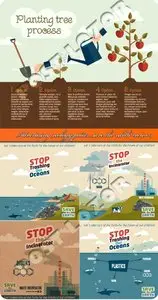 Advertising ecology poster save the earth vector 4