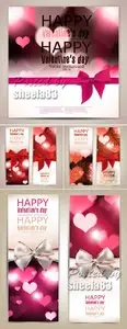 Valentine's Day Banners Vector