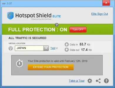 Hotspot Shield VPN 3.37 Elite Edition