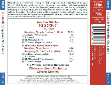 Gérard Korsten, Gävle Symphony Orchestra - Joachim Nikolas Eggert: Symphonies Nos. 2 and 4 (2015)