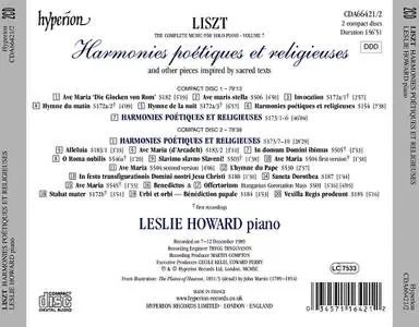 Leslie Howard - Franz Liszt: Harmonies poétiques et religieuses, S173 (1990)