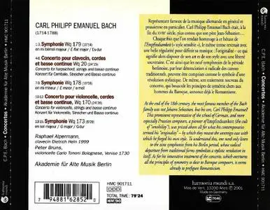 Akademie für Alte Musik Berlin - Carl Philipp Emanuel Bach: Symphonies, Concertos (2001)