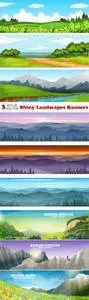 Vectors - Shiny Landscapes Banners