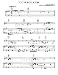 You've Got A Way - Shania Twain (Piano-Vocal-Guitar)