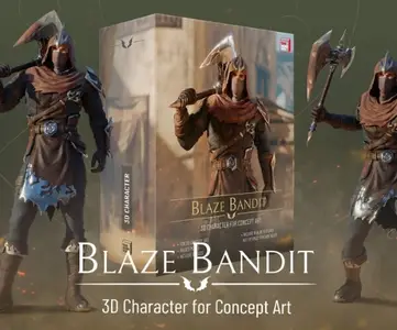 ArtStation - One More Box Studio - Blaze Bandit - 3D Character for Concept Art