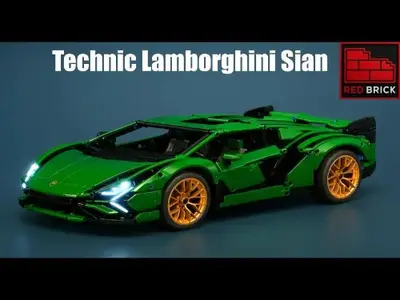 Brick Technic Lamborghini Sian Set - 3D Print Model