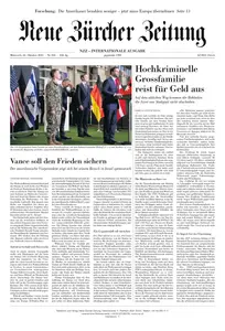 Neue Zürcher Zeitung (International) - 22 Oktober 2025