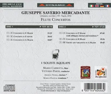 Mario Carbotta, I Solisti Aquilani, Vittorio Parisi - Mercadante: Flute Concertos (2004)