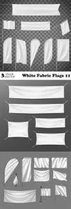 Vectors - White Fabric Flags 11