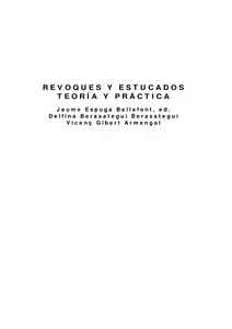 Revoques y estucados teoria y practica
