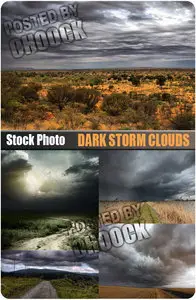 Stock Photo: Dark storm clouds