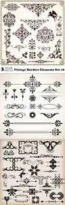 Vectors - Vintage Borders Elements Set 18