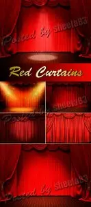 Stock Photo - Red Curtains 2