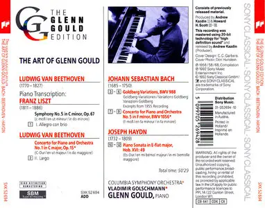 Glenn Gould – The Art Of Glenn Gould (Comp. 1992) (SBM)