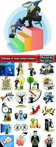 Collection of vector picture business