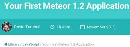 Sitepoint - Your First Meteor 1.2 Application