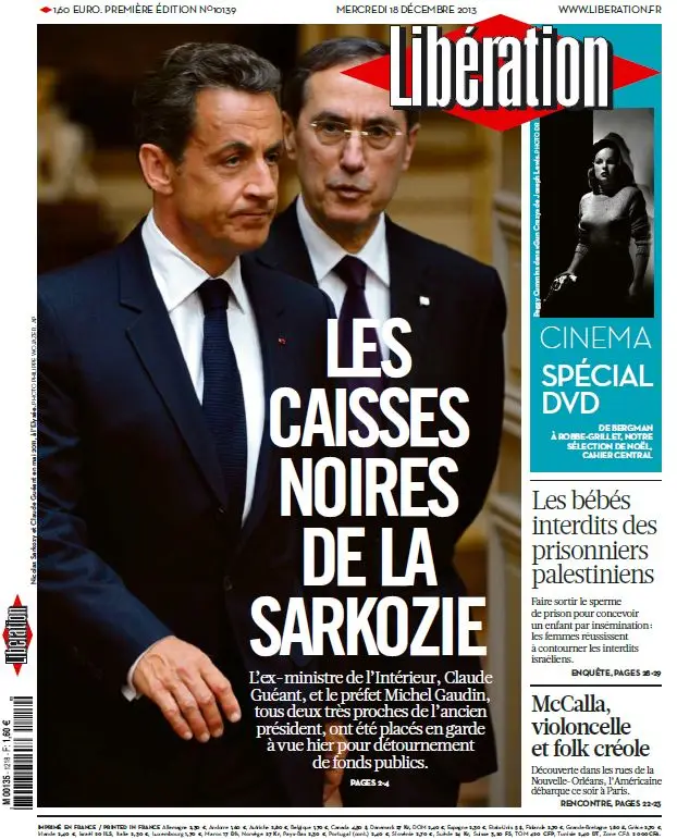 Libération du Mercredi 18 Décembre 2013